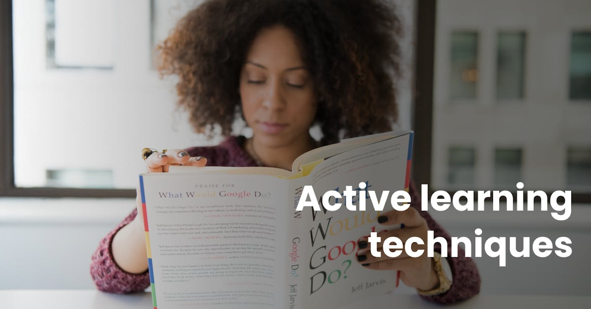 Active learning techniques