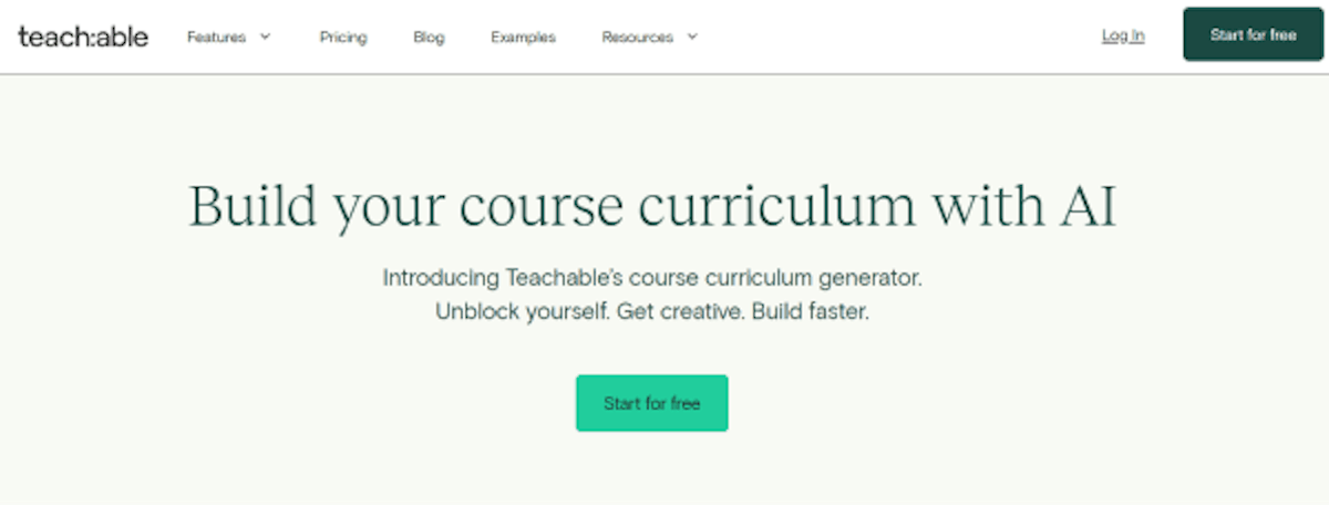 Elearning software tools - Teachable