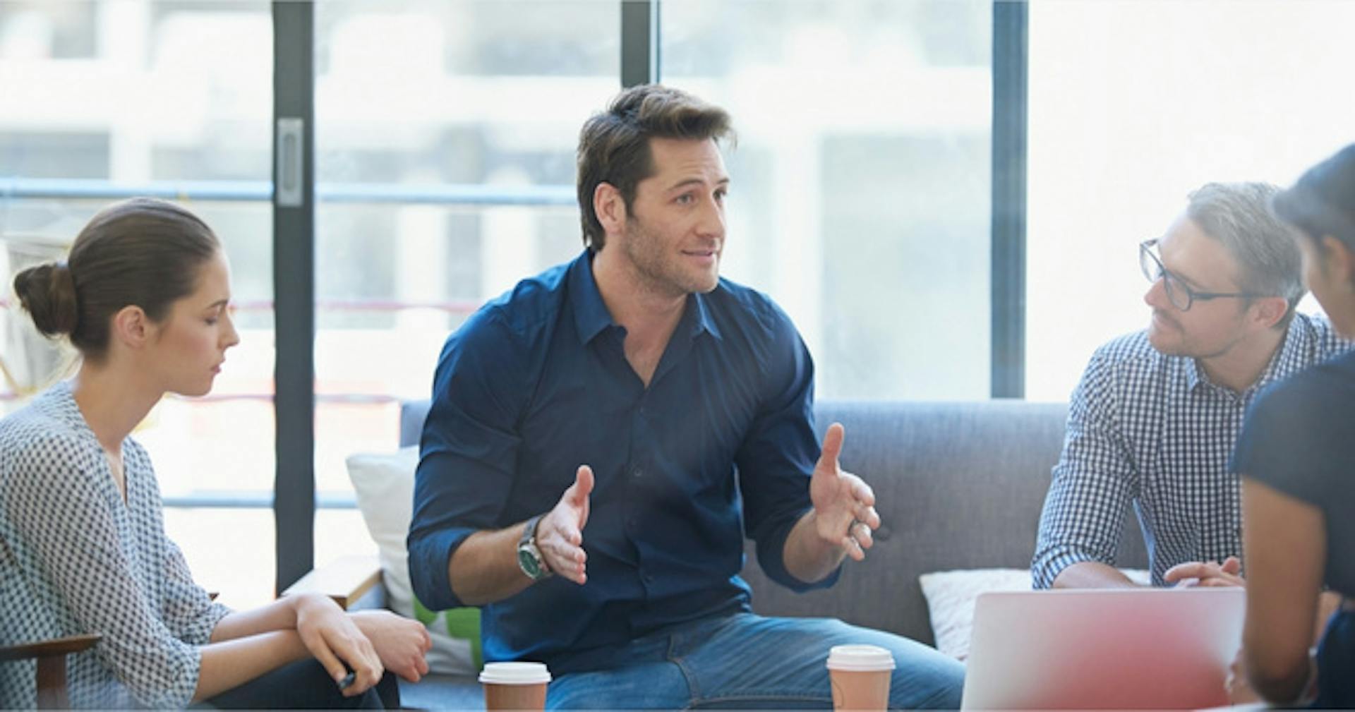 Employee making a pitch
