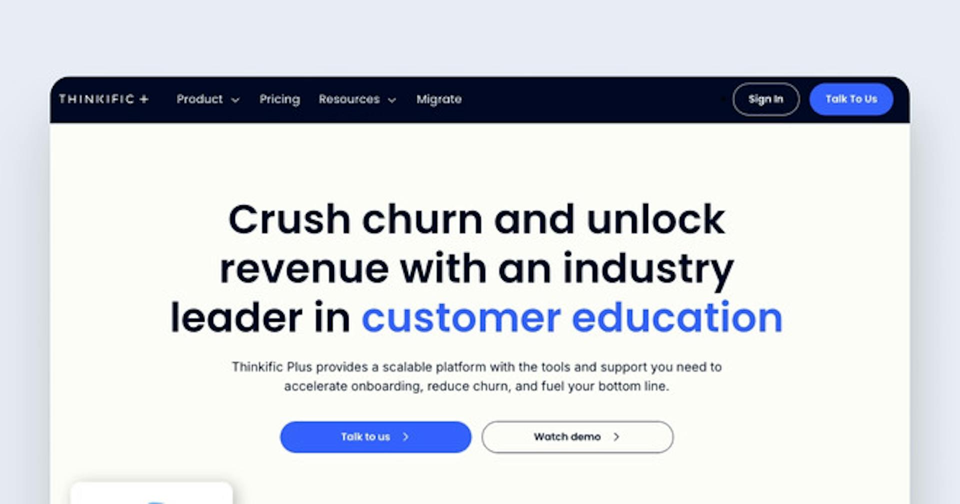 Online course platform - Thinkific