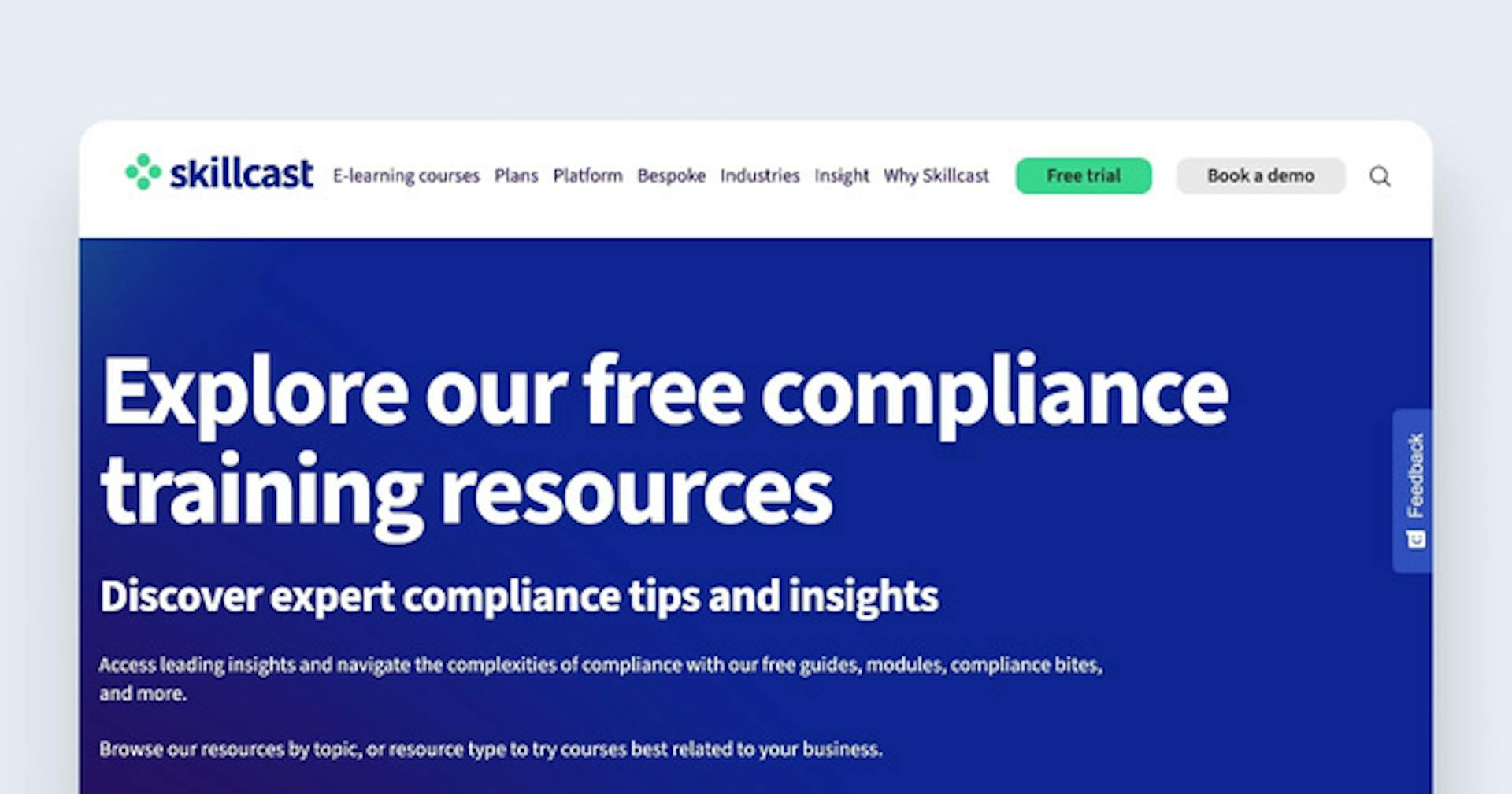 Free compliance training course - Skillcast