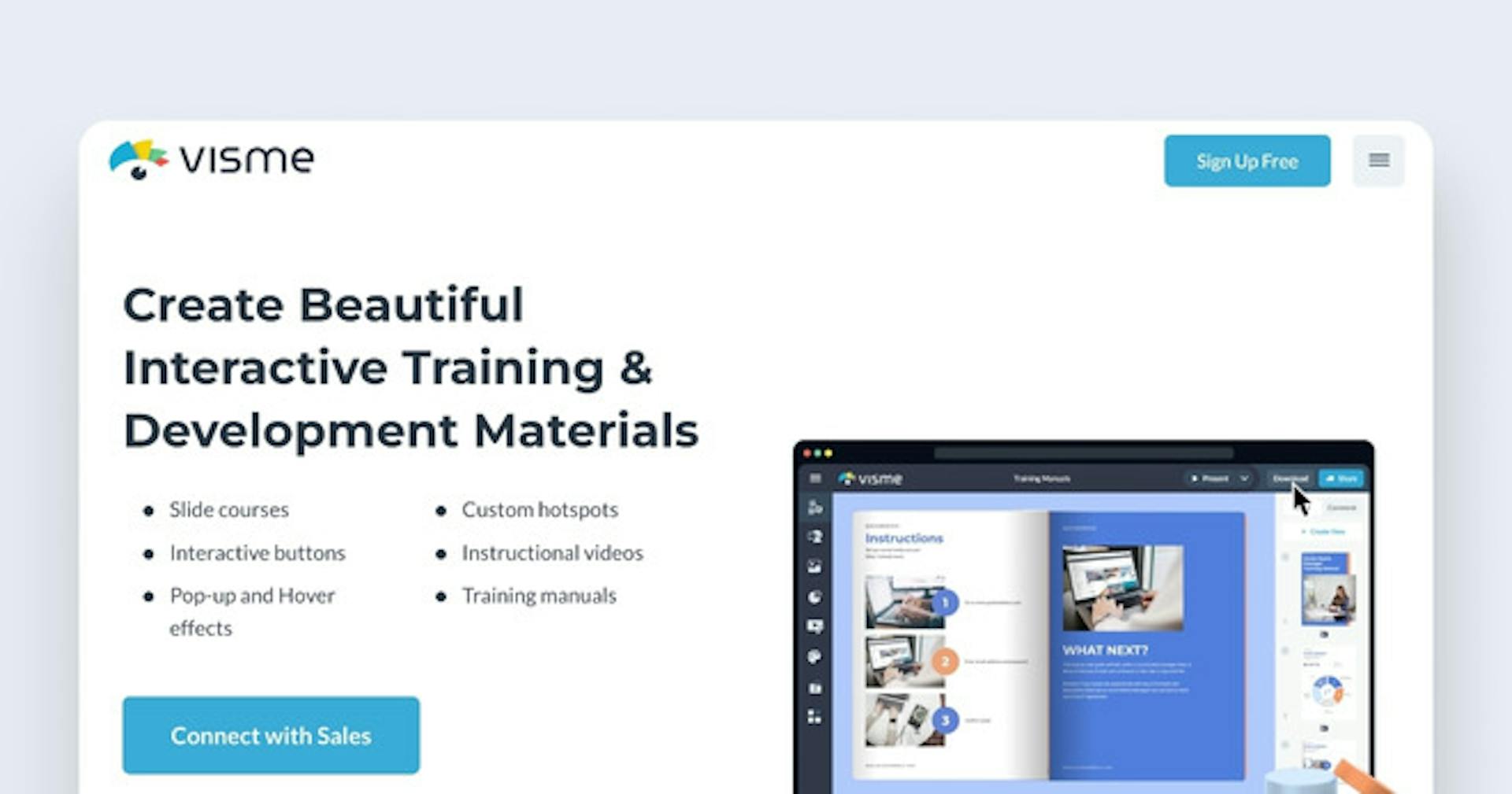 SCORM creator software - Visme
