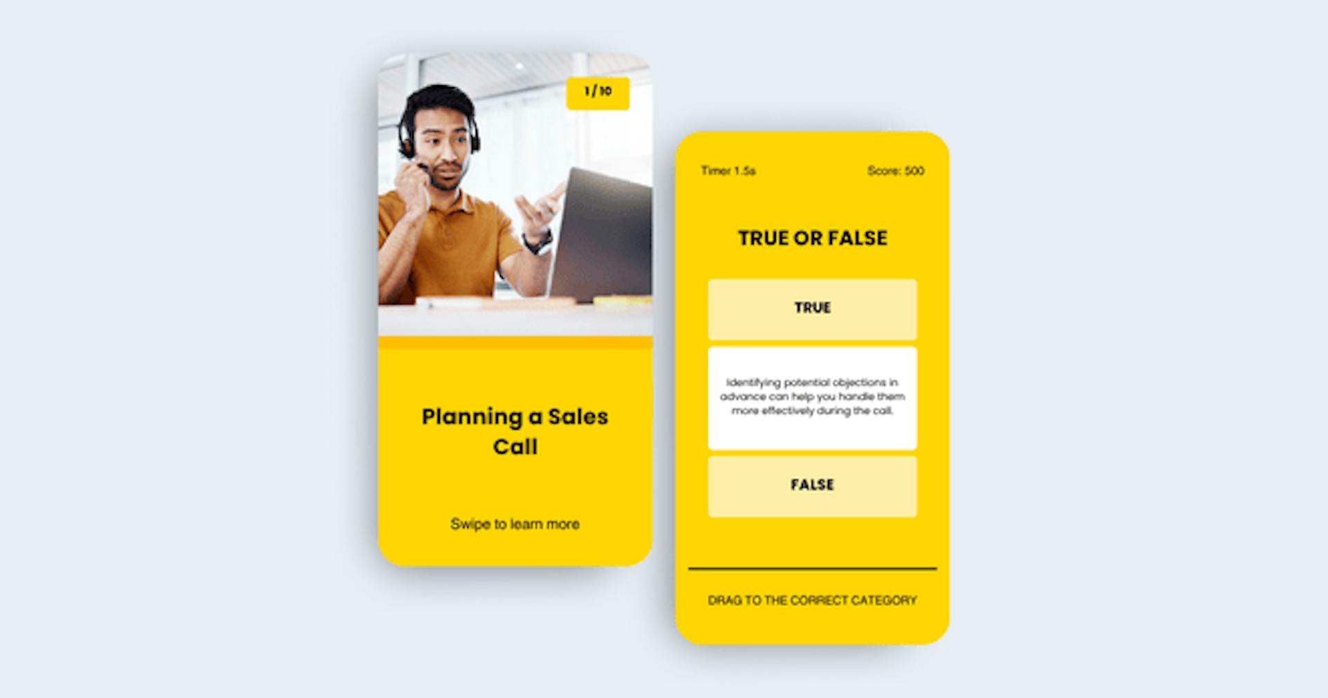 Planning a sales call course on SC Training