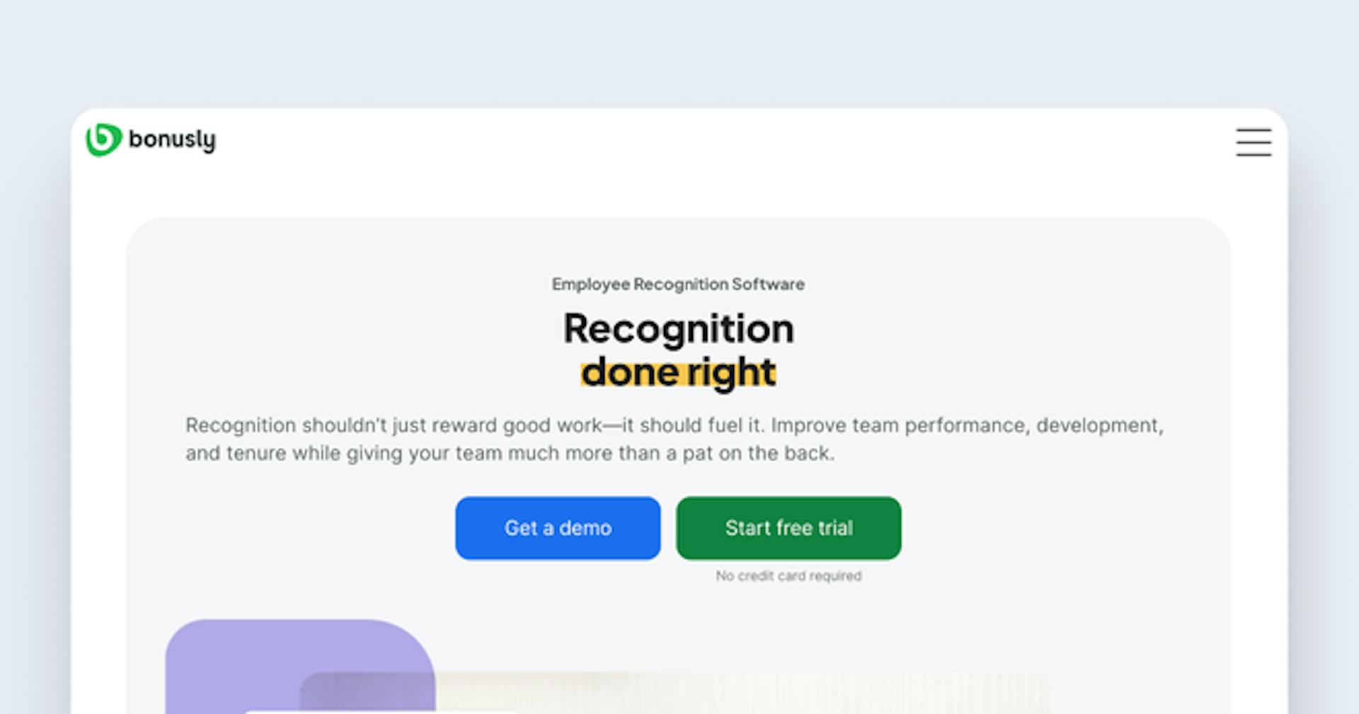 Employee management app - Bonusly