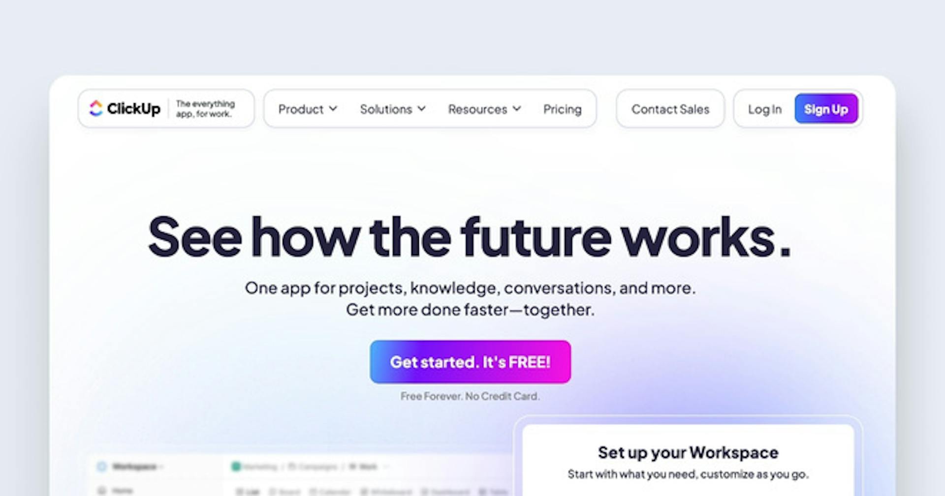 Employee management app - ClickUp