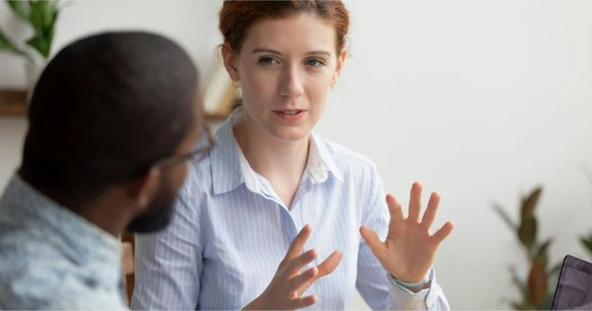 Trainer delivering a sexual harassment prevention course