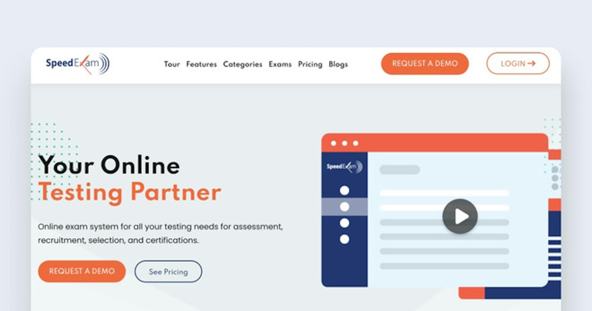 Online testing software - SpeedExam