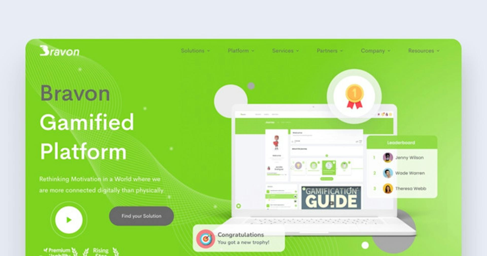 Business gamification app - Bravon