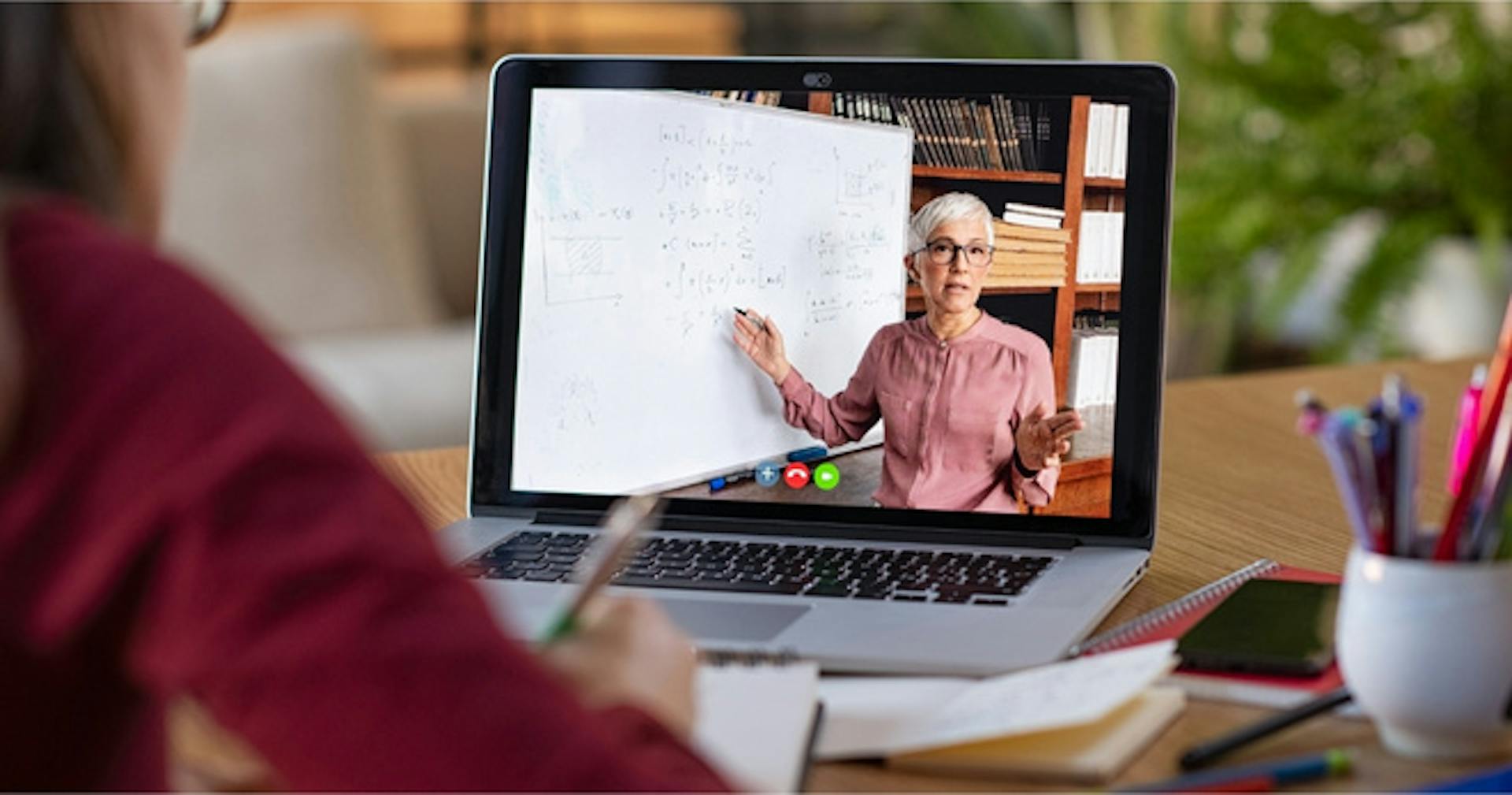 Person watching a video tutorial