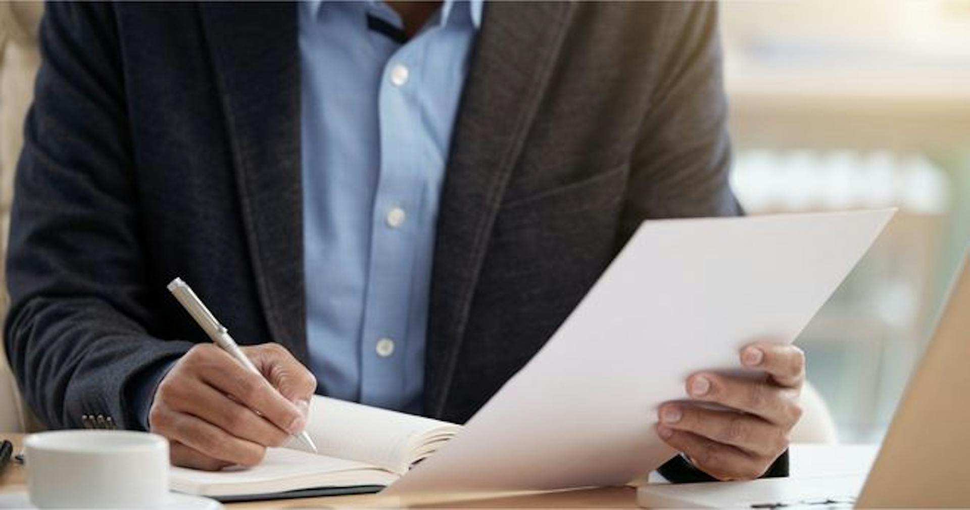 Man writing down bill of materials