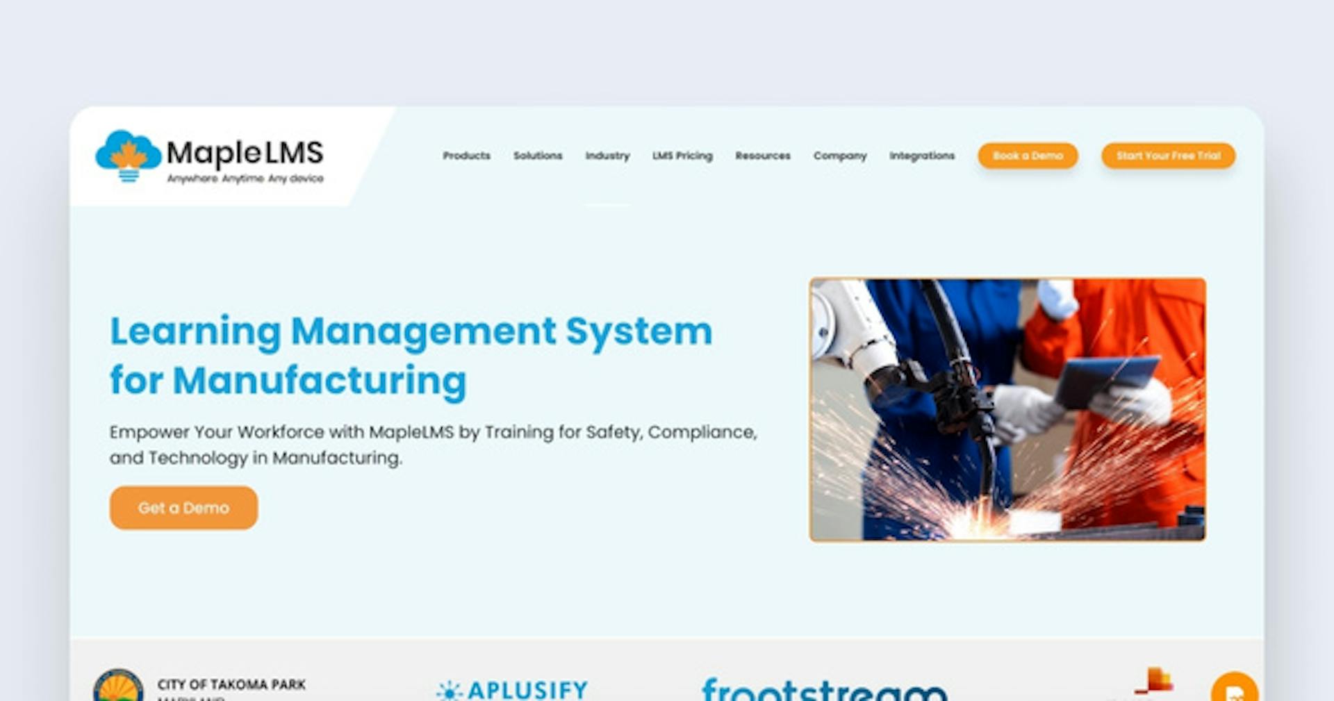 LMS for manufacturing - Maple LMS