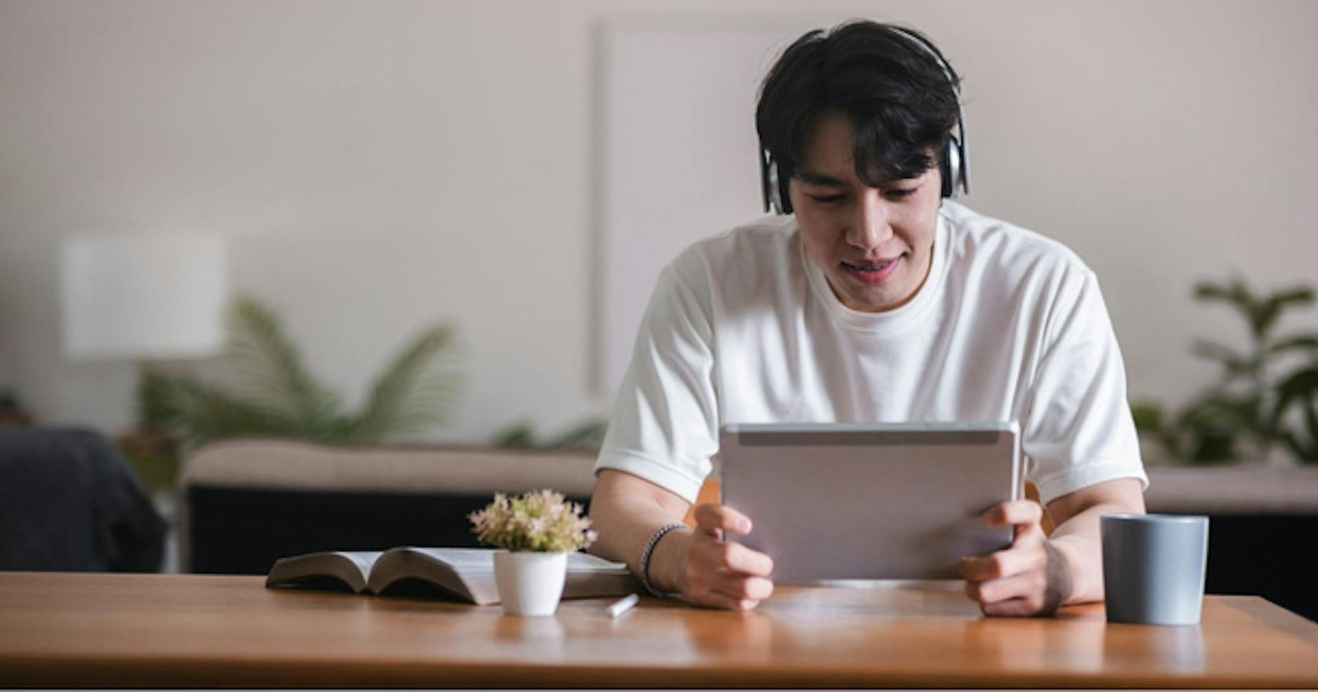 Learner watching video lessons