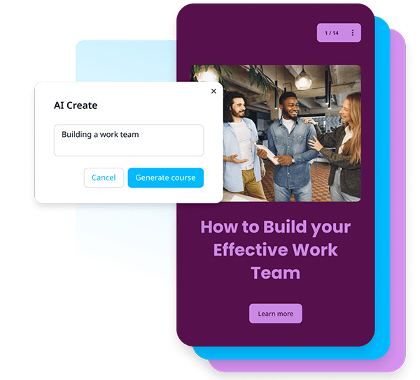 Step to create a training manual - Create content with SC Training (formerly EdApp) Create with AI