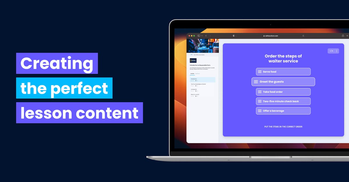 Creating the perfect lesson content