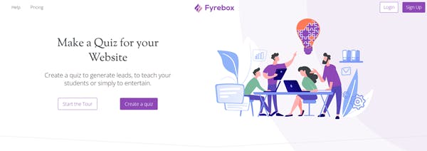 Tools to create a quiz online - Fyrebox