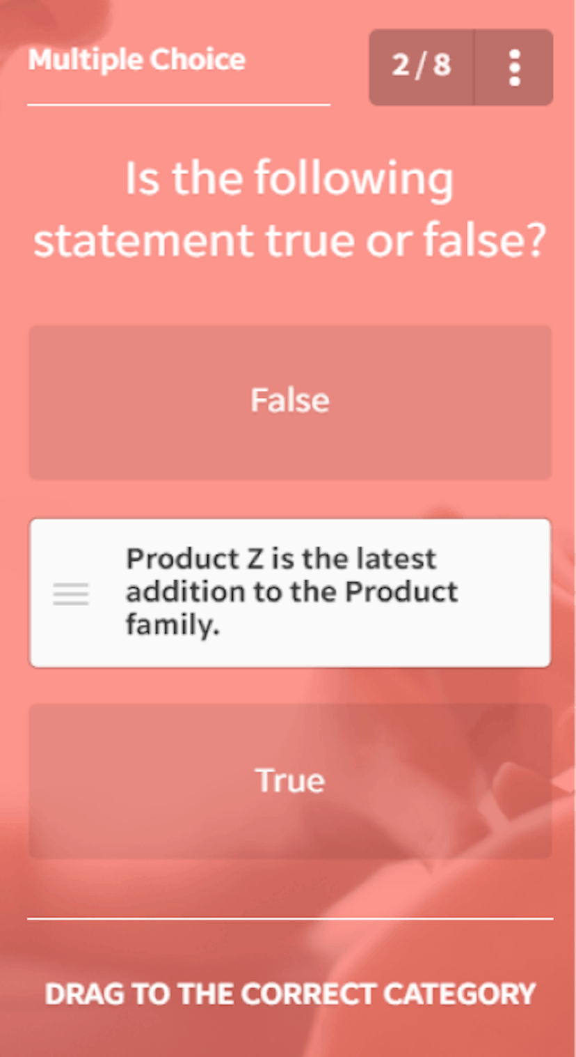 SC Training (formerly EdApp) quiz template - Categorize
