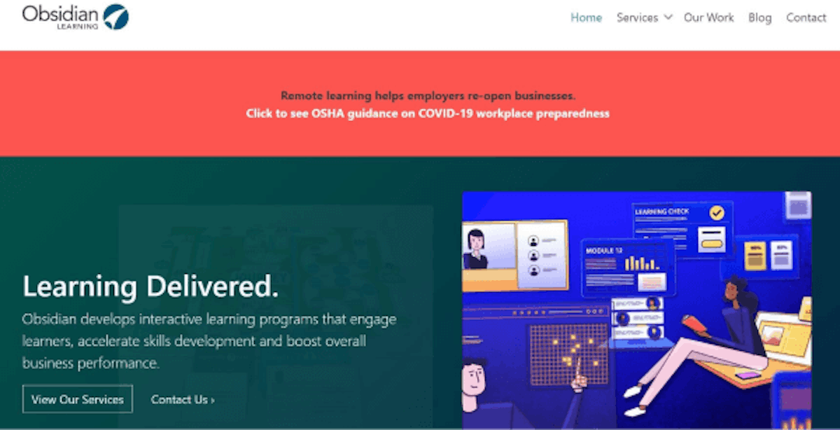 elearning development companies - obsidian learning
