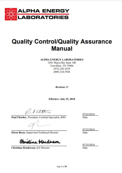 Quality control training manual PDF - Quality Control/Quality Assurance Manual