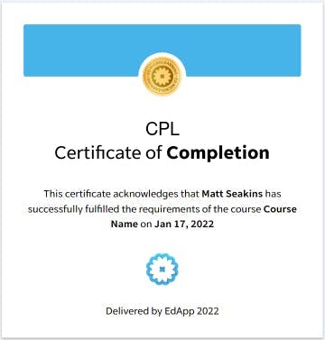 Free CPL certificate template EdApp Microlearning EdApp Microlearning Free CPL certificate template EdApp Microlearning EdApp Microlearning