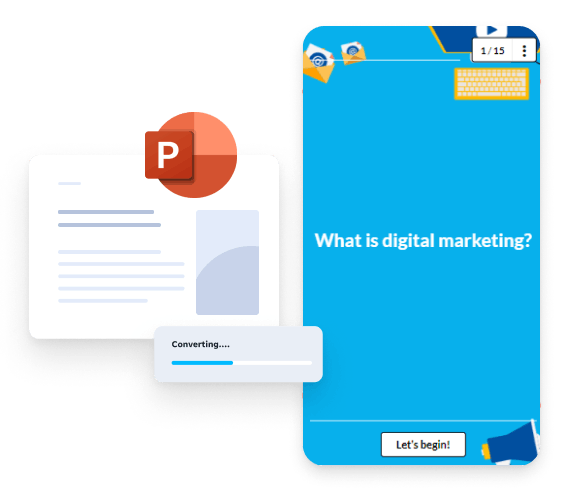 Convert old marketing training presentations to engaging courses