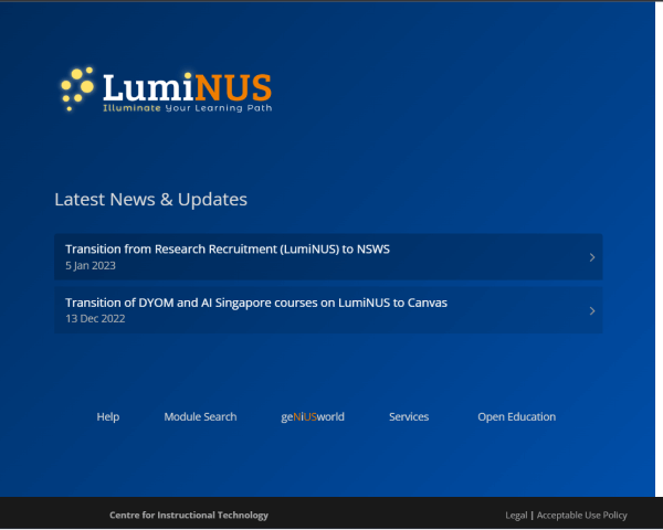 LumiNUS elearning content authoring tool