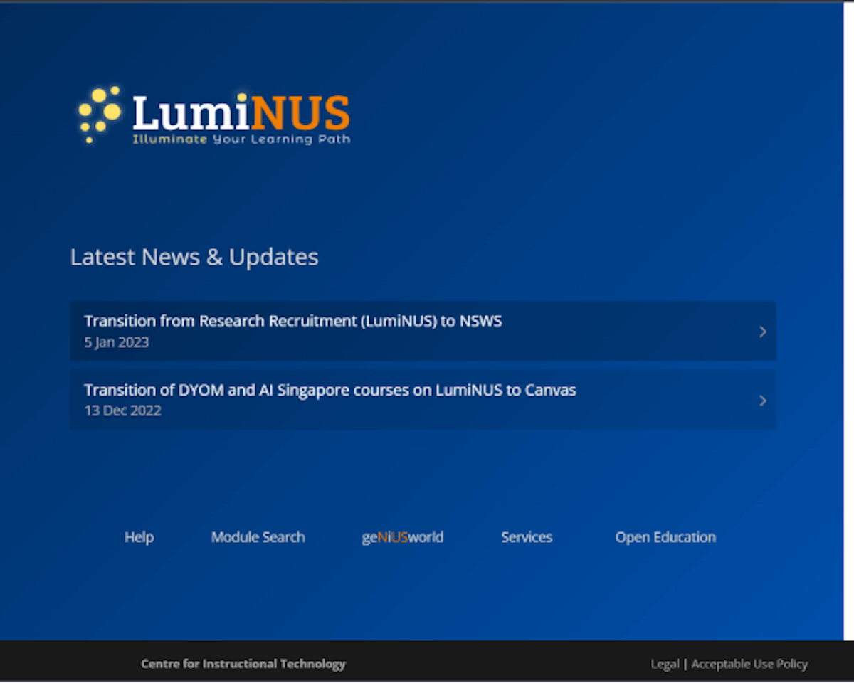 LumiNUS elearning content authoring tool