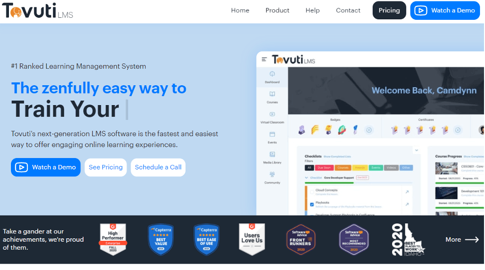 Best learning management system - Tovuti LMS