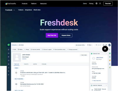 customer training software - freshdesk
