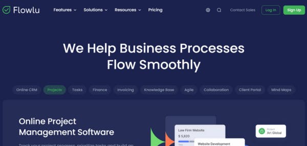 Knowledge management software - Flowlu