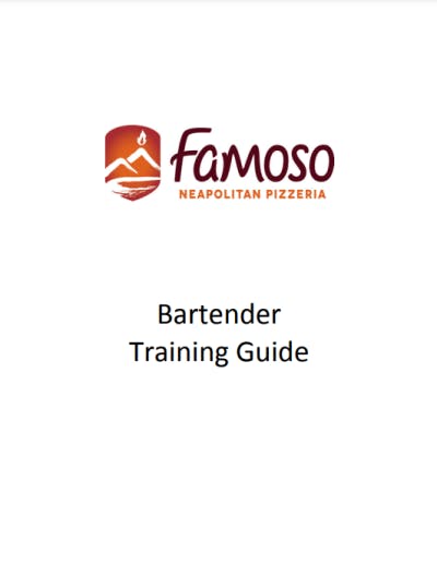 Bartending training materials - Bartender Training Guide