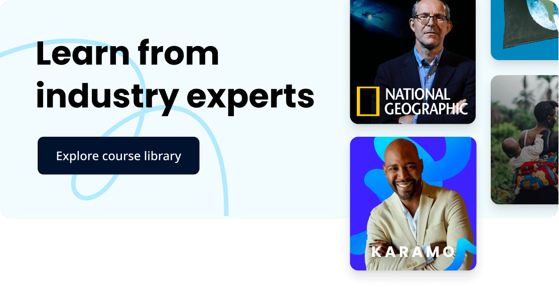 Learn from industry experts, explore free course library