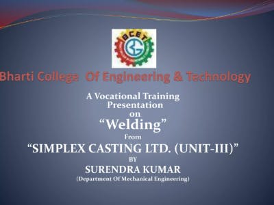 PPT Presentation of Welding
