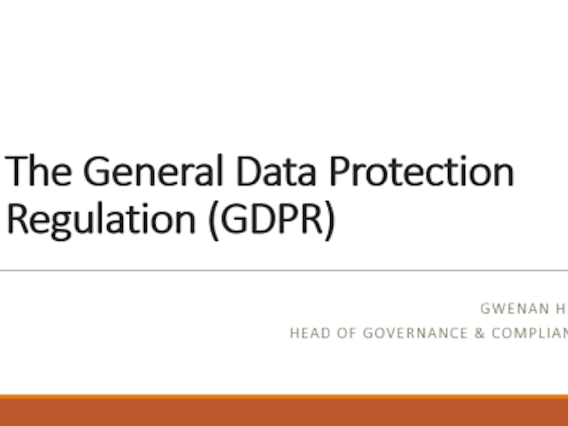 Free GDPR Training Presentations by Bangor