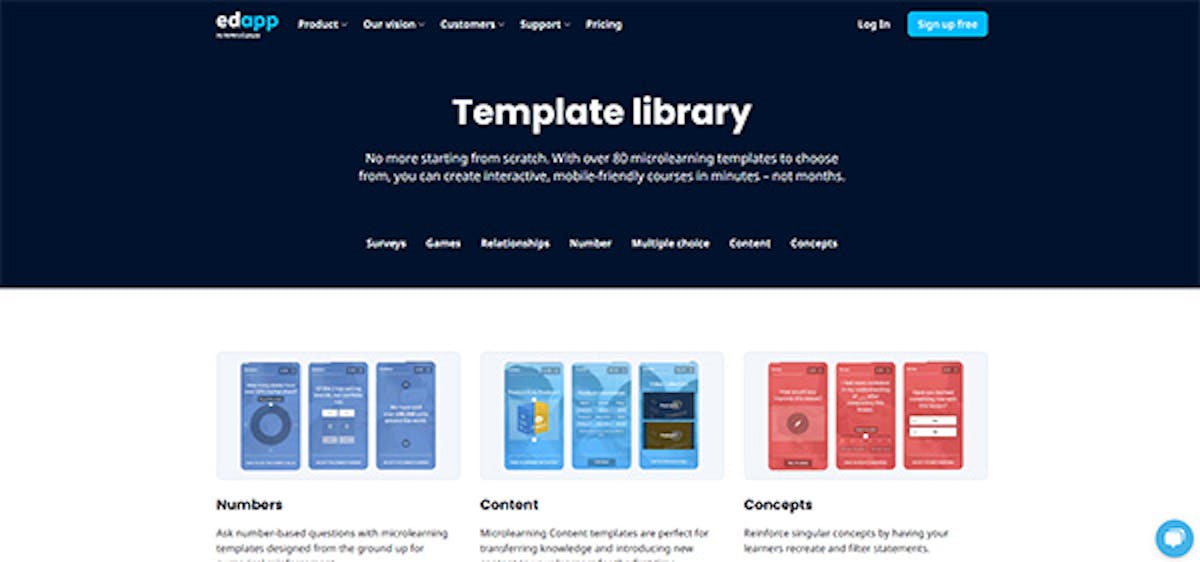 SC Training (formerly EdApp) template library rapid authoring