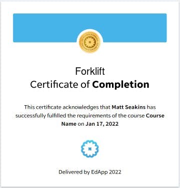 Free Forklift certificate template SC Training (formerly EdApp) Free Forklift certificate template SC Training (formerly EdApp)