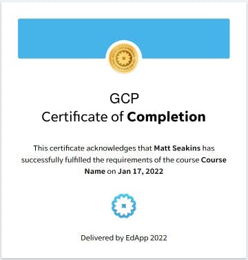 gcp certificate