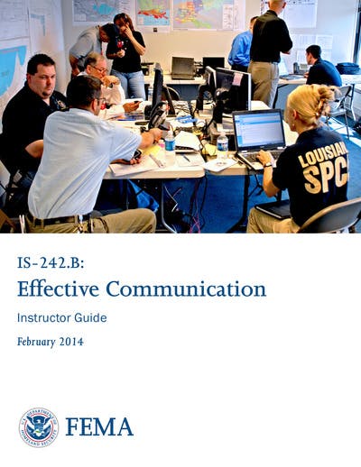 This course is designed to improve your communication skills. During an emergency, it is especially challenging and important to communicate accurate.