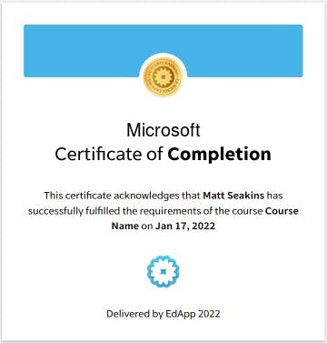 microsoft certificate