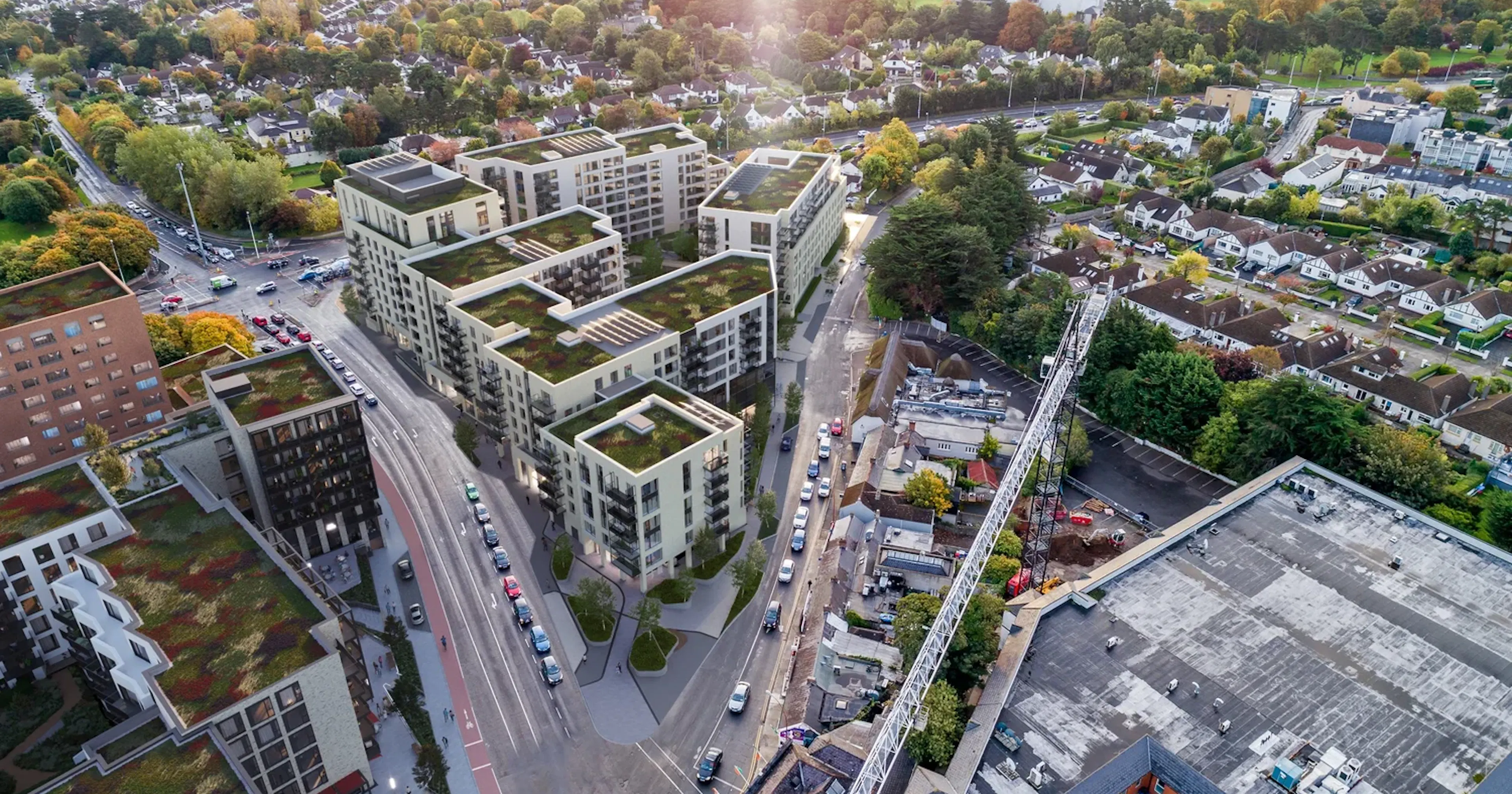 aerial image of residential development