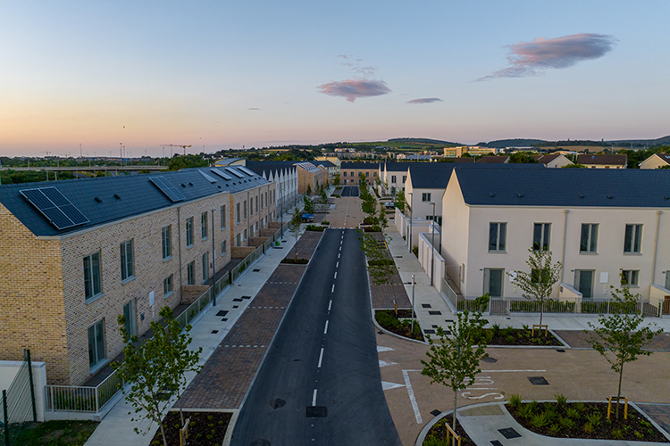 aerial photo of houses in dublin