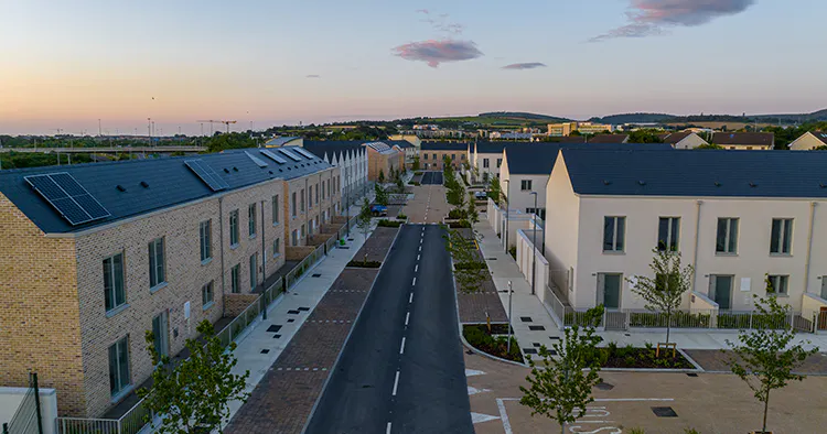 aerial photo of houses in dublin