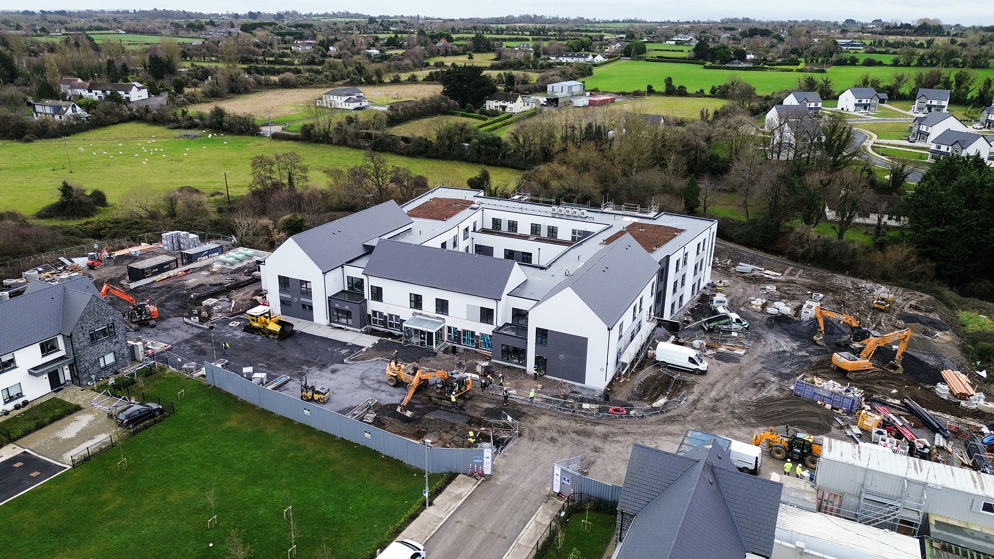 Aerial image of a nursing home