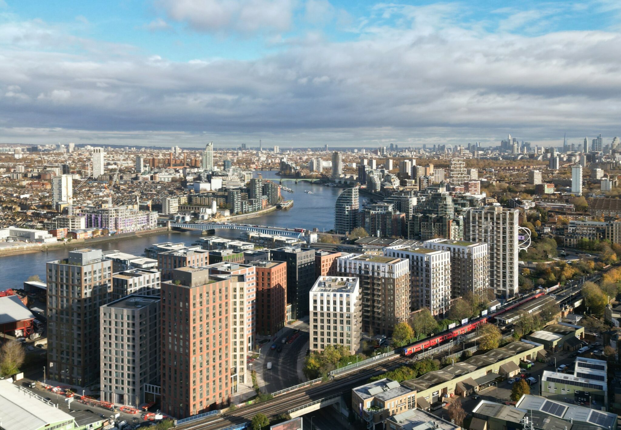 Aerial image of large residential area