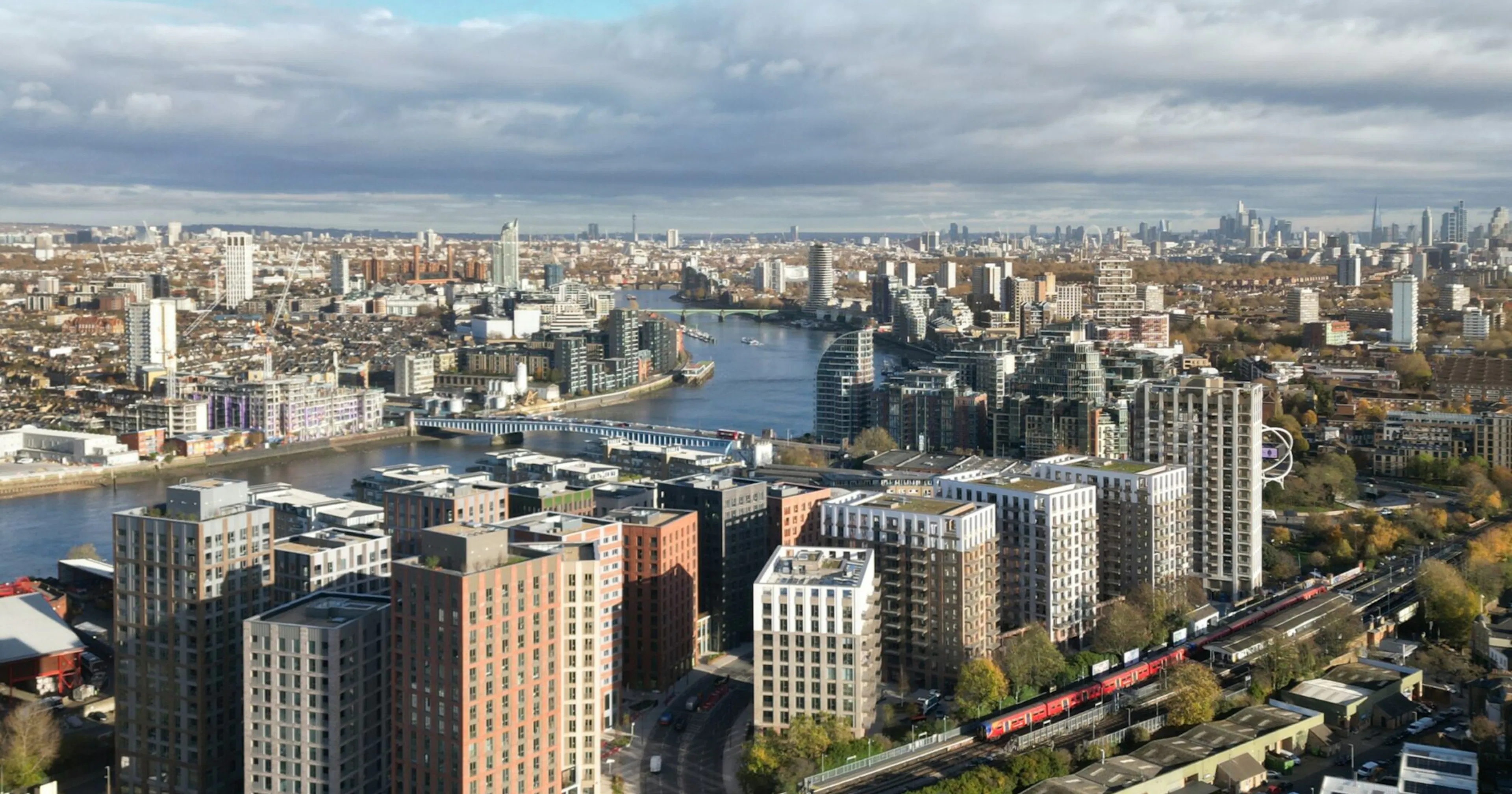 Aerial image of large residential area