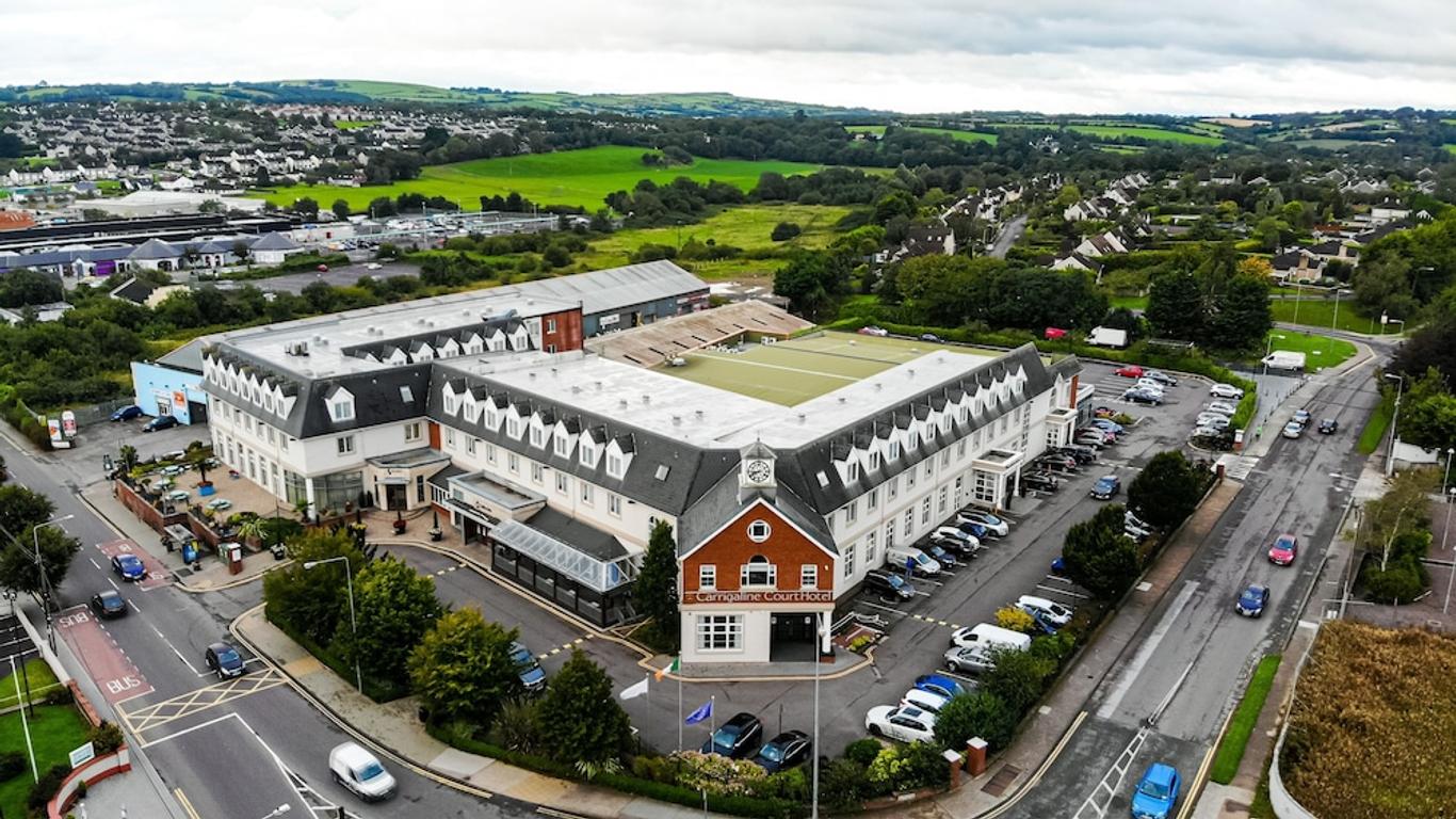 Aerial image of a hotel