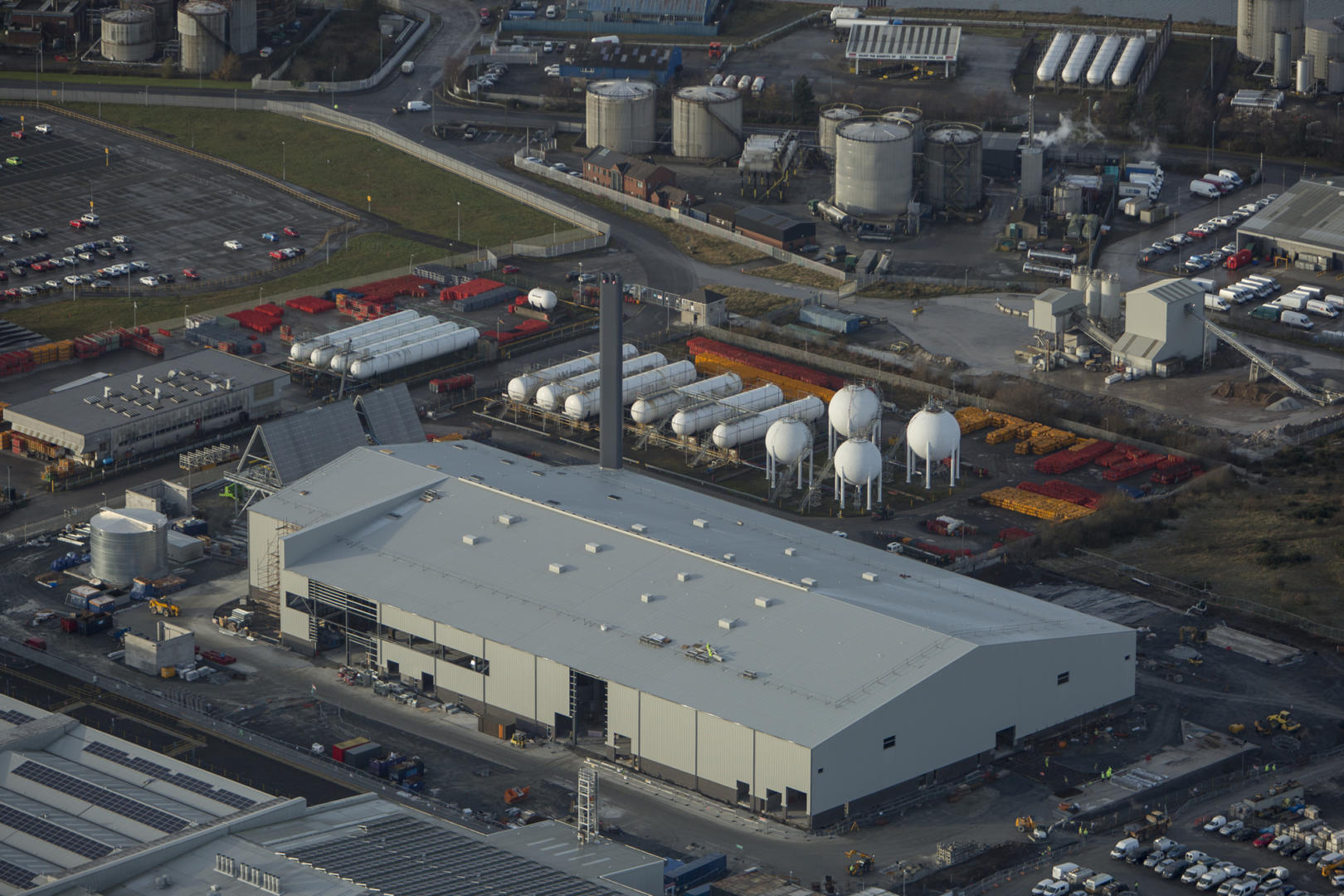 Power plant aerial image