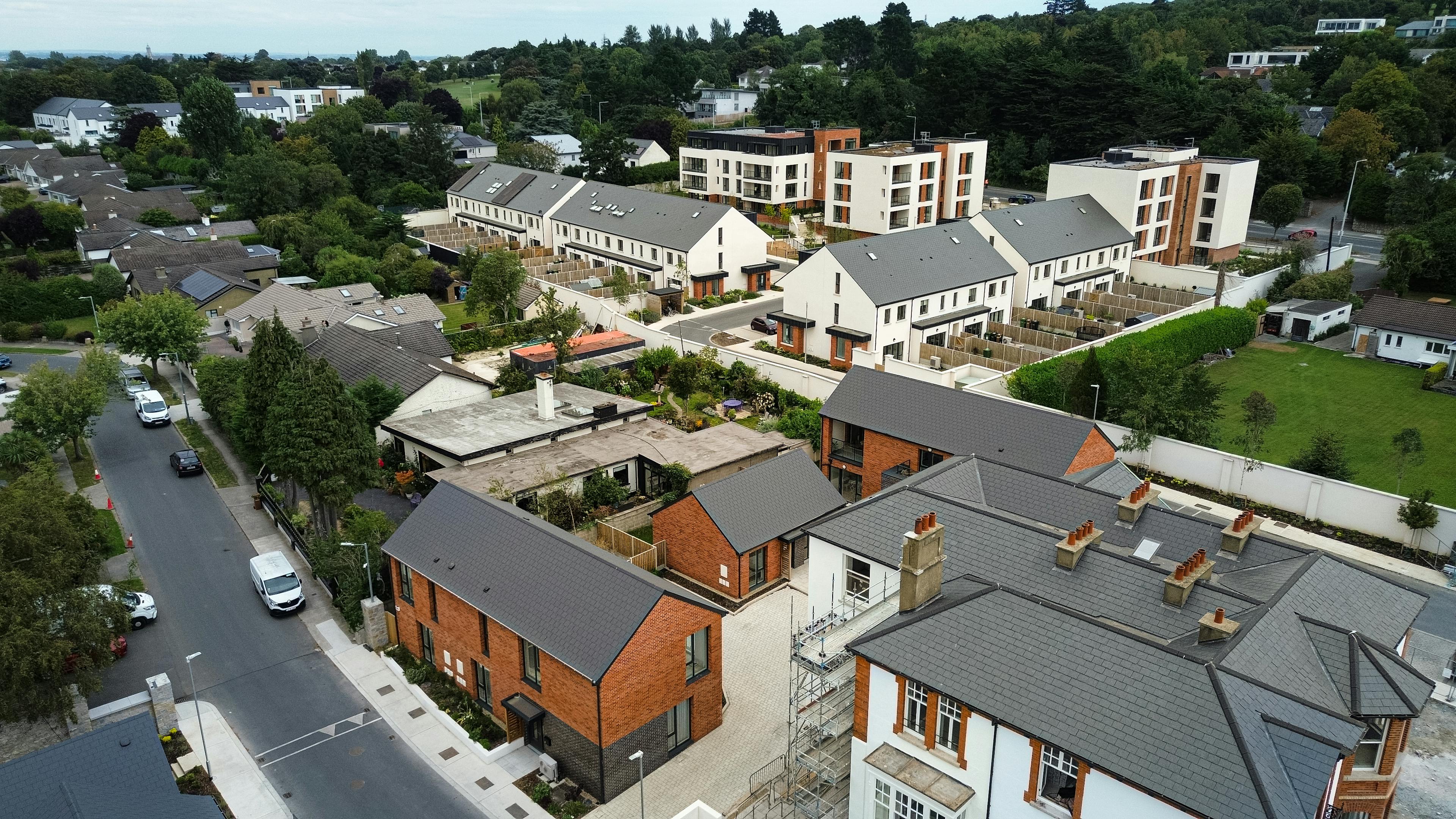 aerial shot of the development