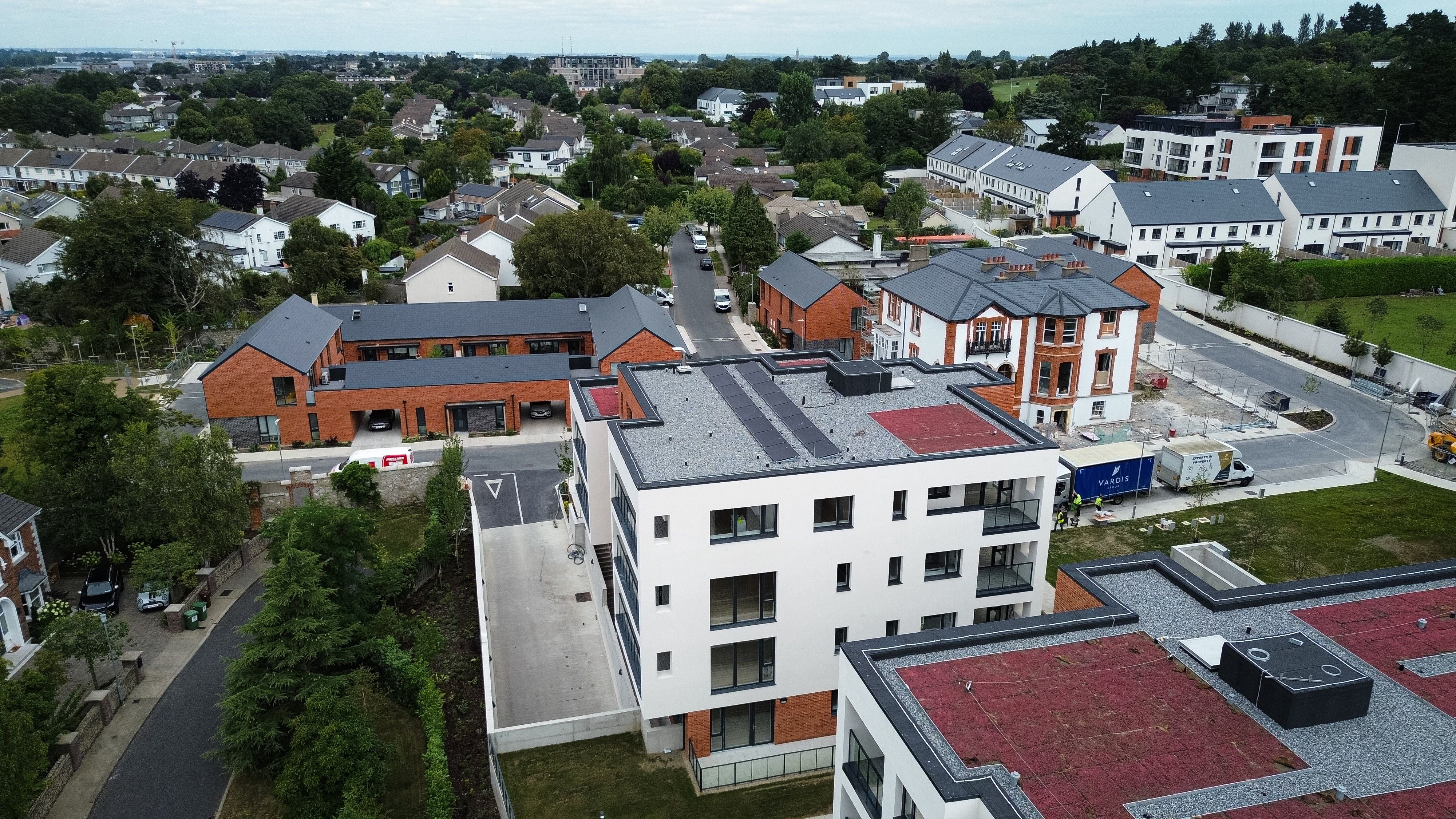 aerial shot of the development