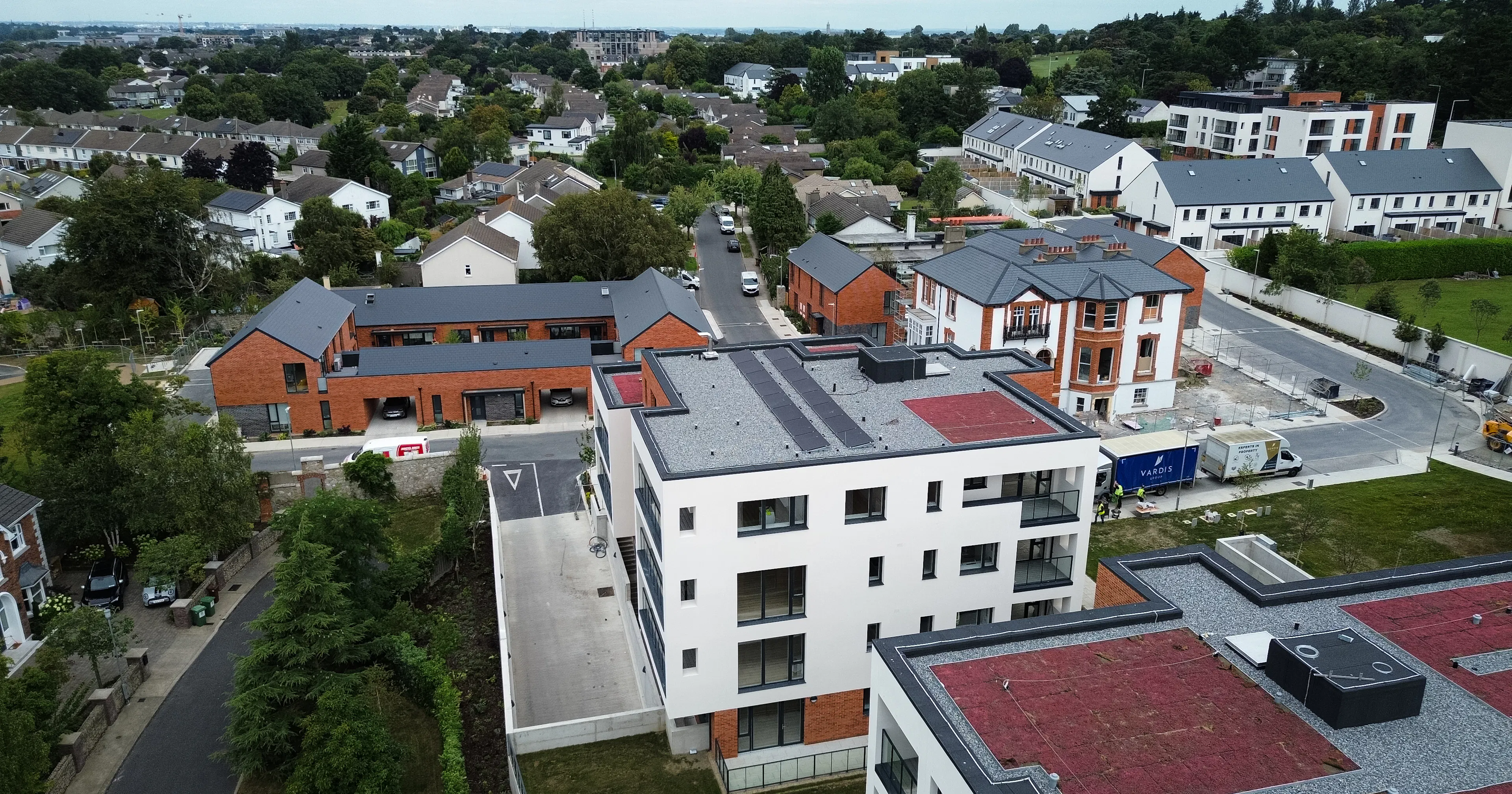 aerial shot of the development