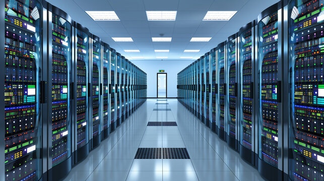 image of a communications cabinet in building